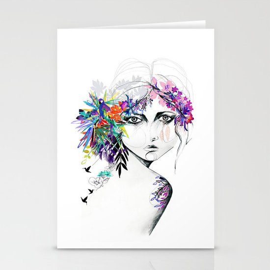 Exotic Girl Stationery Cards