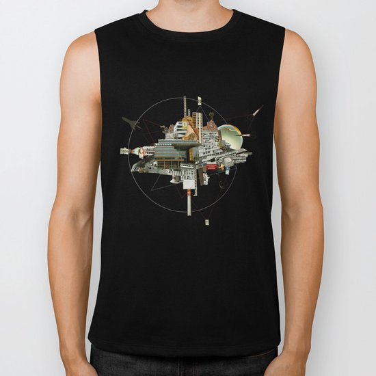 Collage City Mix 4 Biker Tank
