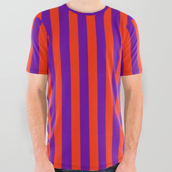 Purple and red graphic tee best sale