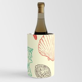 Sea Shells and Sea Life Pattern Wine Chiller