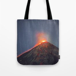 Erupción del Volcán de Fuego Tote Bag