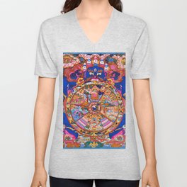 Buddhist Reincarnation Painting V Neck T Shirt