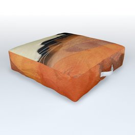 landscape in fall abstract art Outdoor Floor Cushion