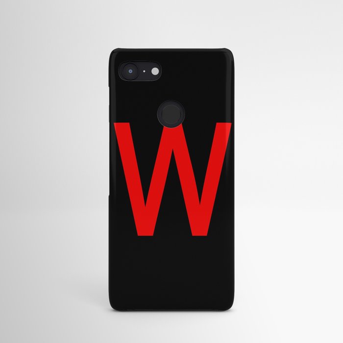 LETTER W (RED-BLACK) Android Case