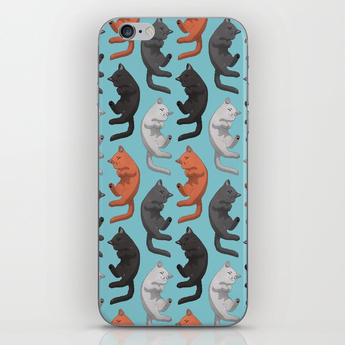 Sleeping Cats Pattern iPhone Skin