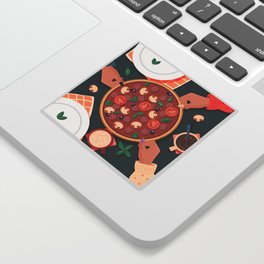 Sharing pizza Sticker