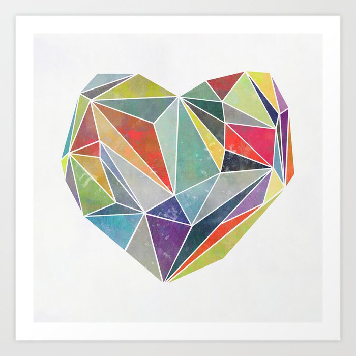 Heart Graphic 5 Art Print by Mareike Böhmer | Society6