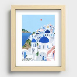 Santorini Recessed Framed Print