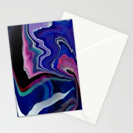 Fluid Abstract 3 (Blue Purple) Stationery Card