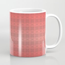 Geometric Design on Coral Ombre Coffee Mug