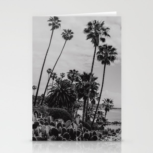Laguna Beach Palm Trees Black&White | Fine Art Travel Photography Stationery Cards