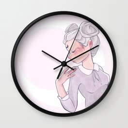 moon girl Wall Clock