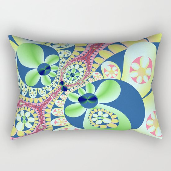 Floral fantasy pattern design Rectangular Pillow