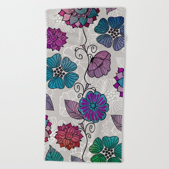 Flower Flow #2 Beach Towel