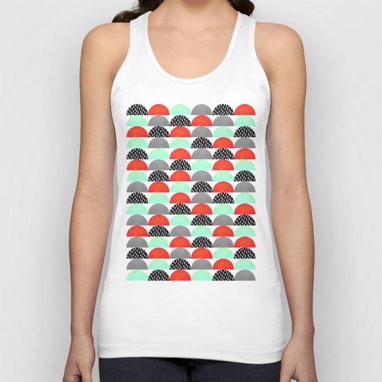 My favorite candy / Red & Turquoise Unisex Tank Top
