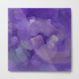 Abstrarium #35 Delights Of Time Abstract Painting Metal Print | Art, Artwork, Plum, Vintage, Watercolor, Purple, Contemporary, Violet, Lilac, Lavender 