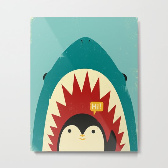 Hi! Metal Print