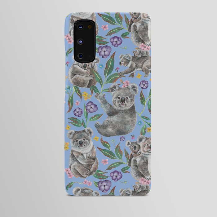 Koala Family - blue Android Case