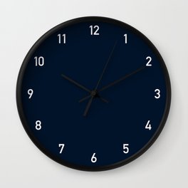 Clock numbers dark blue Wall Clock