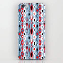 Bohemian Abstract Gypsy Beaded Dangles // Red, White, Blue iPhone Skin