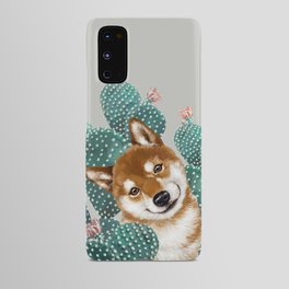 Shiba Inu and Cactus Android Case