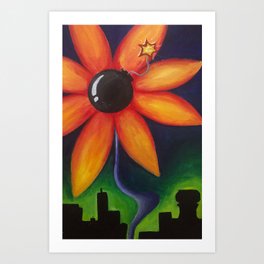 flower bomb Art Print
