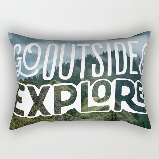 Go outside & explore Rectangular Pillow
