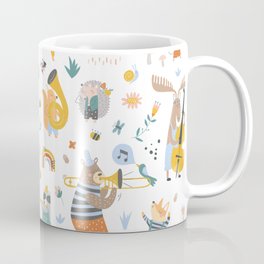Colorful cartoon style musical Animals 2  Coffee Mug
