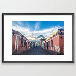 Sunny Day in Antigua, Guatemala Framed Art Print
