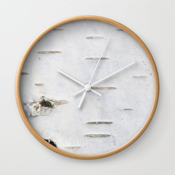 Birch bark pattern Wall Clock