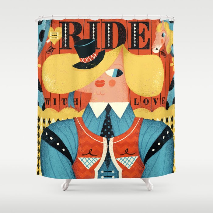 Ride, with love Shower Curtain