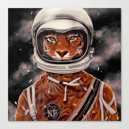 Tiger Astronaut Canvas Print