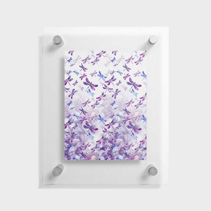 Dragonfly Lullaby in Pantone Ultraviolet Purple Floating Acrylic Print