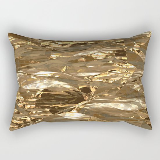 Gold Metal Rectangular Pillow
