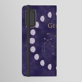 Gemini, Purple Phases of the Moon Android Wallet Case