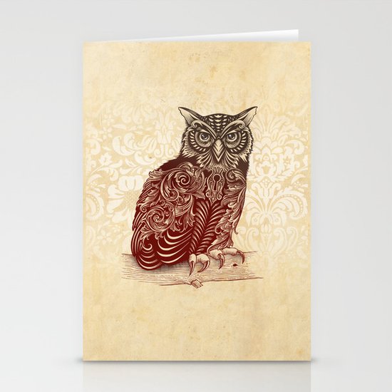 Most Ornate Owl Stationery Cards