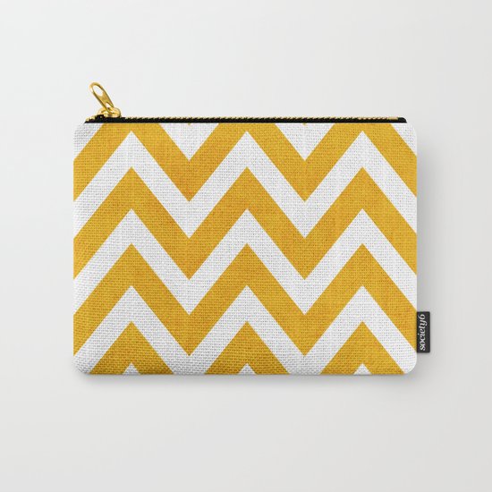 yellow chevron Carry-All Pouch