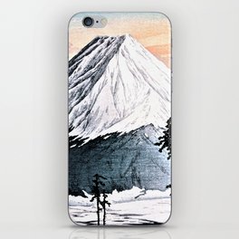 Snow Mountain Japanese Historical art remastered high resolution iPhone Skin