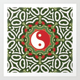 Holiday Festive Balance Yin Yang Art Print