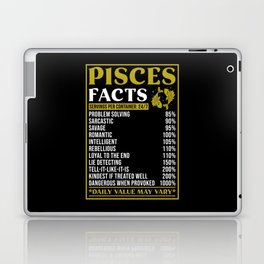 Pisces Star Sign Gift Facts Laptop Skin