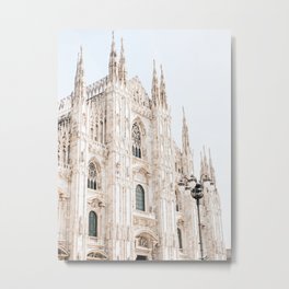 Milan Cathedral Print, Italy Wall Art, Church Architecture Metal Print | Baroquestyle, Italian, Architecture, White, Church, Europe, Film, Duomo, Lombardy, Photo 