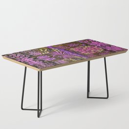 Tree of Life reflecting water of garden lily pond twilight amethyst purple nature landscape painting Coffee Table