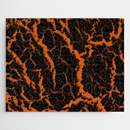 Cracked Space Lava - Orange Jigsaw Puzzle