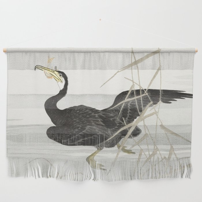 Cormorant fishing - Japanese Vintage Woodblock  Print Art Wall Hanging