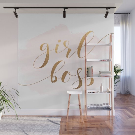 Girl Boss Typography Print Home Office Girl Boss Wall Art Decor