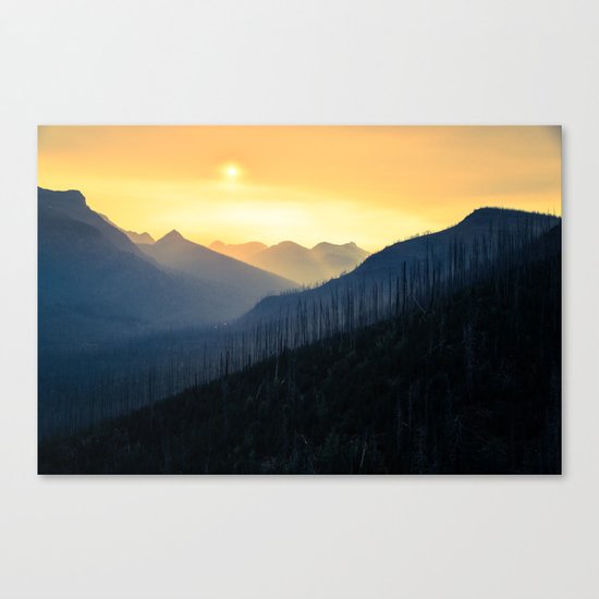 Sunrise Over Mountains Canvas Print