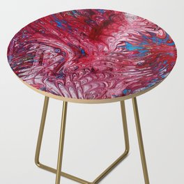Red feathers Side Table