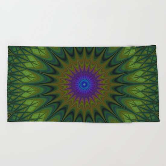 Nature mandala Beach Towel