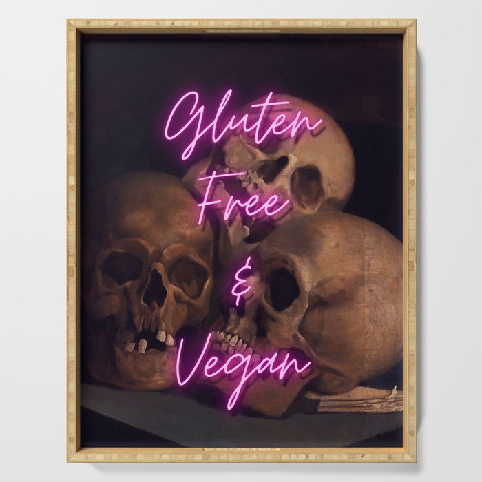 Gluten Free & Vegan (Neon Pink)  Serving Tray