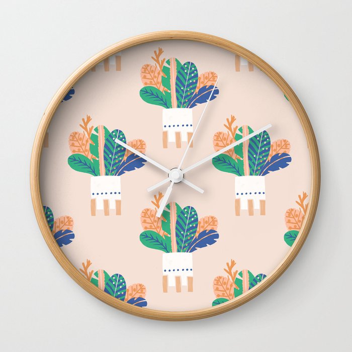 Potted Plant Wall Clock